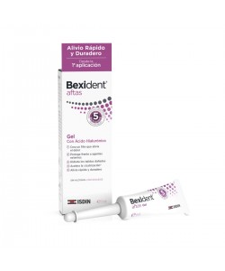 ISDIN Bexident Aftas Gel con Ácido hialurónico y Formadores de film protector, Indicado para aftas y llagas bucales localizadas,