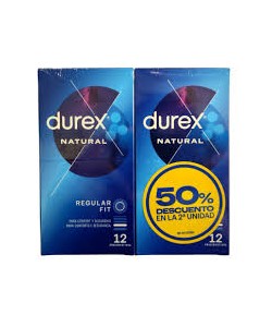 DUREX NATURAL DUPLO 12U 50%...